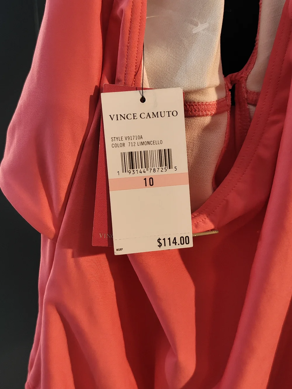 Vince Camuto  Halter One-Piece Swimsuit with Front Tie